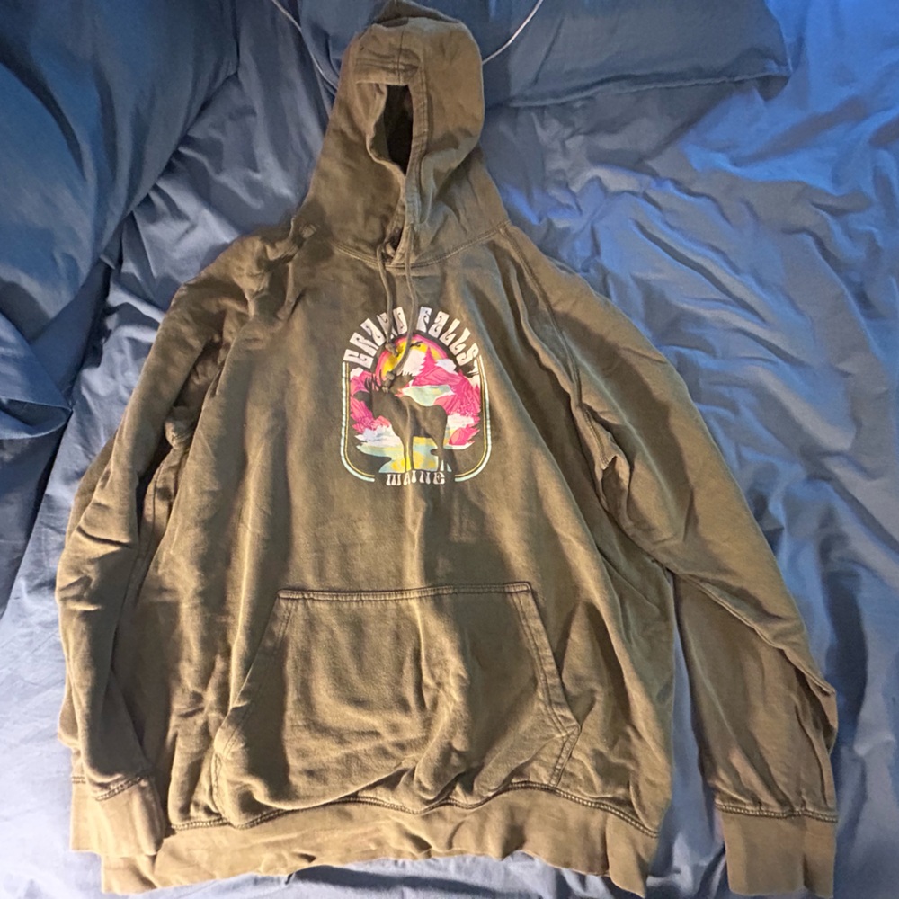 Duck Co Men's Green Graphic Hoodie